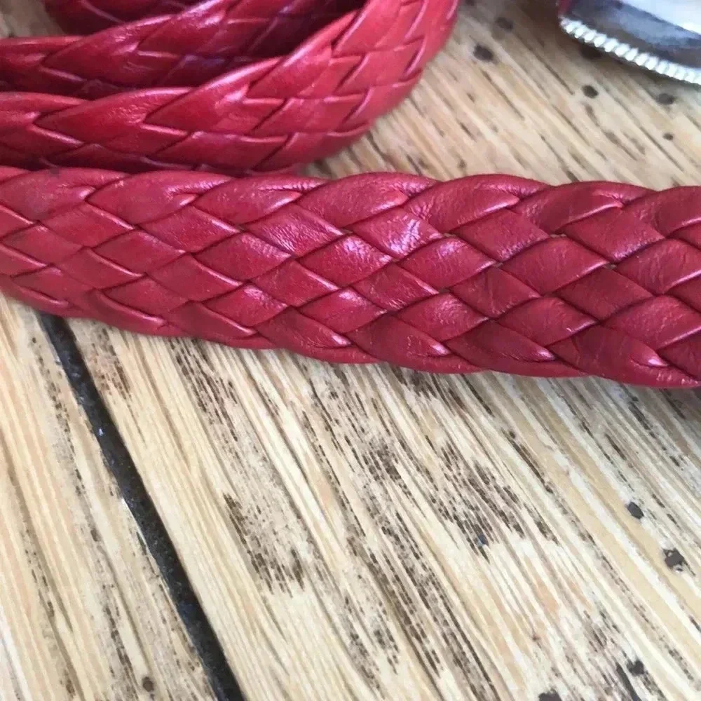 Ginnie Johansson Braided Leather Belt. 1985. Size 47